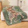 Cross-Border Customized American Tiger Sofa Towel Sofa Cover Cloth Four-Season Universal Cotton Blanket Decorative Tapestry Camping Blanket