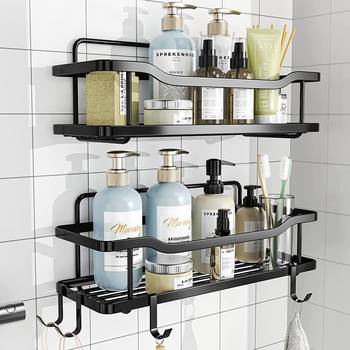 Cross-border New Style Wrought Iron Punch-free Bathroom Rack Soap Rack Household Kitchen Adjusting Bottle Storage Rack