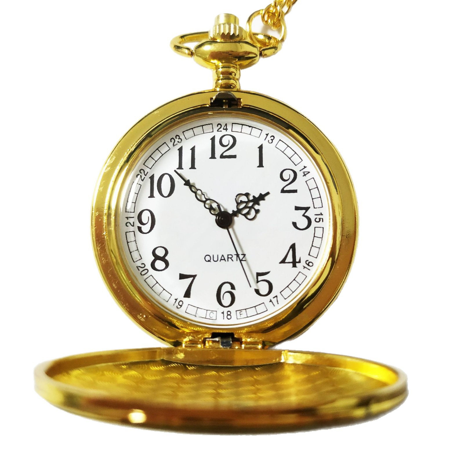 Delta Action Peripheral Saiyed Pocket Watch Polished Retro Flip Pocket Watch Arabic Numerals Gift Watch