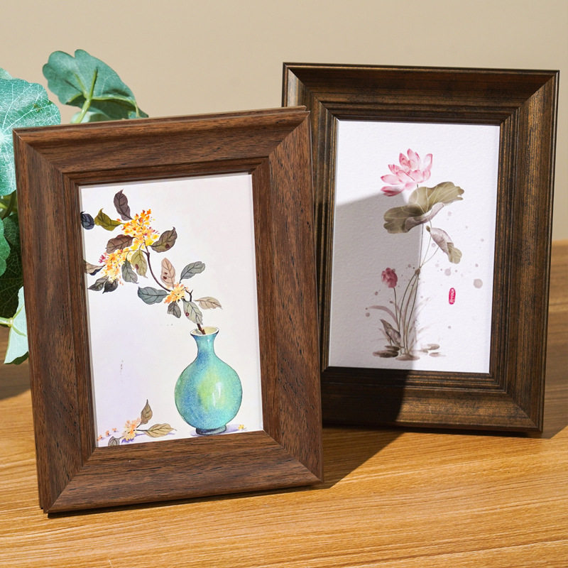 American Retro Photo Frame Black Walnut Color 6 