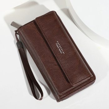 Men's Wallet Hot-Selling 2025 New Model Phone Bag with Multiple Card Slots Casual Long Wallet Large Capacity Clutch Bag