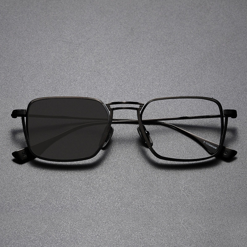 Retro anti-blue light color-changing square glasses men's Sven technical glasses frame dita same frame photochromic glasses