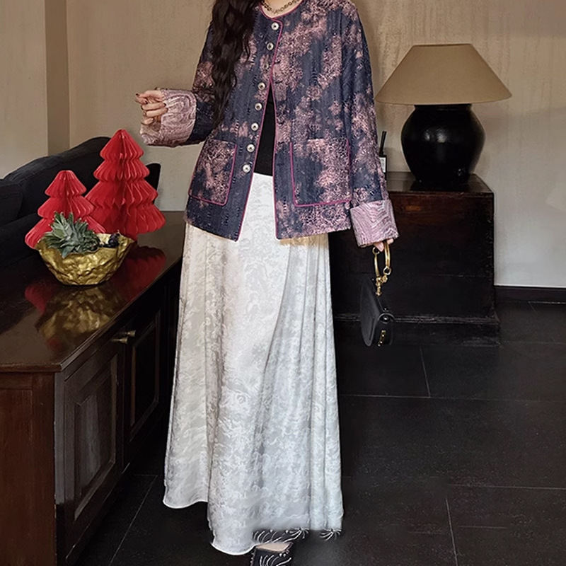 Chân váy dài lưng cao chất liệu sợi viscose dáng chữ A thanh lịch — Đen huyền, Trắng sữa, Vàng thông