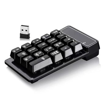 USB Wireless Bluetooth Numeric Keyboard Mini Keypad Suspended Mechanical Feel 19 Key Financial Accounting Cipher
