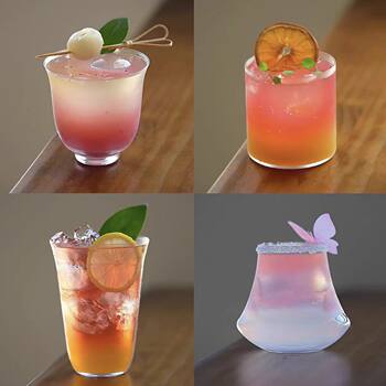 Creative Ultra-Thin Colin Cup Long Drink Cup Simple Cocktail Drink Cup Wave Cup Classical Cup Glass Coffee Cup