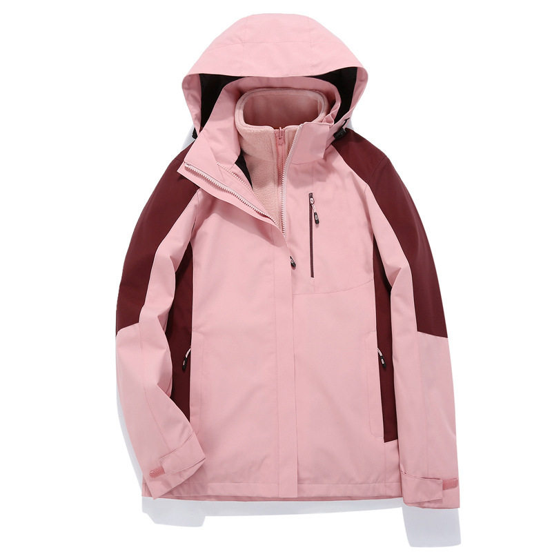 Autumn and Winter Outdoor down Jacket Three-In-One 0.05kg Piece Set for Men and Women Detachable Windproof and Waterproof Work Jacket