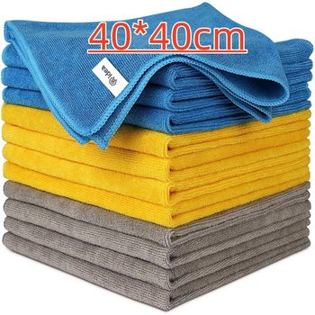Cross-Border Towel Microfiber Warp Woven Car Towel 40*40 Car Wash Cleaning Towel Polishing Waxing Absorbent Car Towel