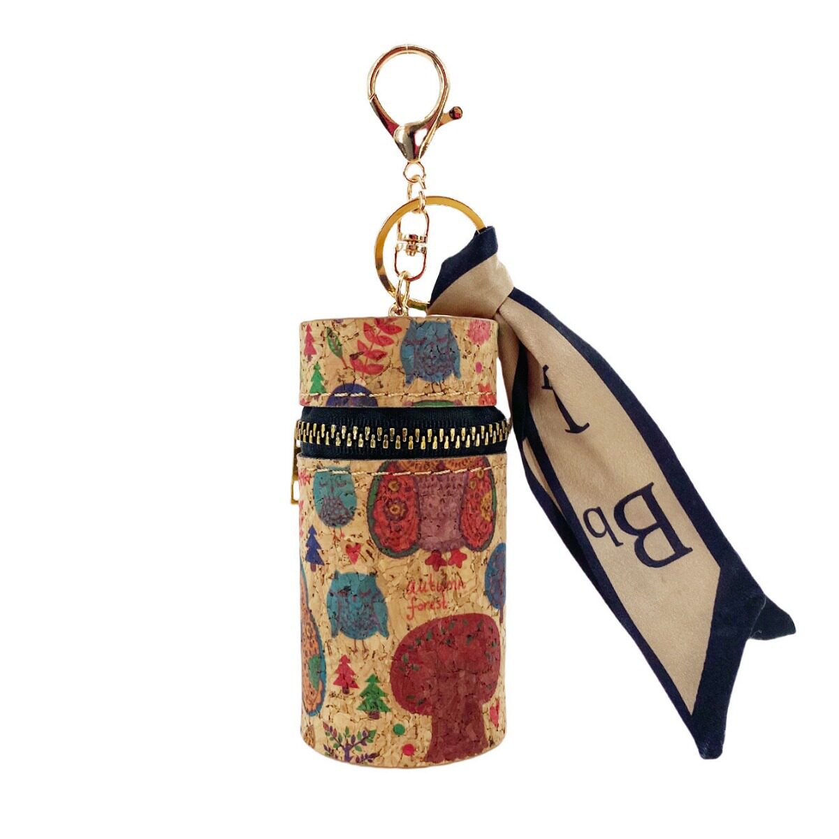 New European and American Retro Paper Wood Grain Bucket Mouth Red Envelope Fashion Cylindrical Headset Lipstick Key Coin Purse