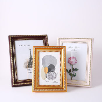 Ps Gold Plastic Photo Frame Wholesale Cross-Border European Style A4 A3 Certificate Frame Document Frame 4*6