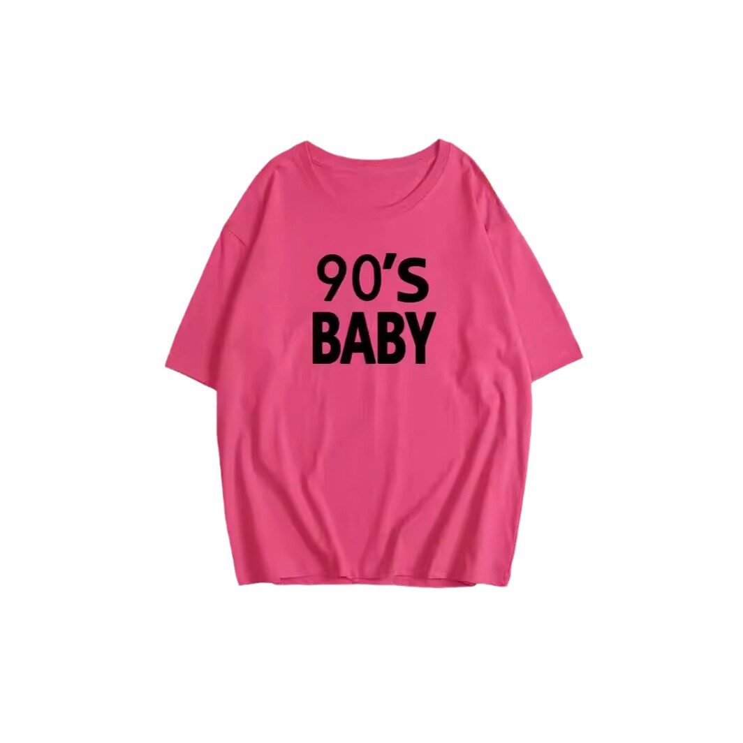 Womens Cotton T Shirt American Letter Print Short Sleeve Loose Fit Casual Everyday Wear Wholesale Available