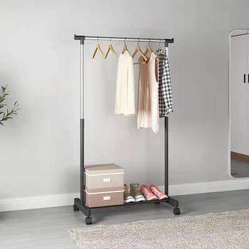 Clothes Drying Rack, Outdoor Balcony Clothes Rack, Mobile Lifting, Telescopic Reinforcement, Simple Clothes Rack, Floor-Standing