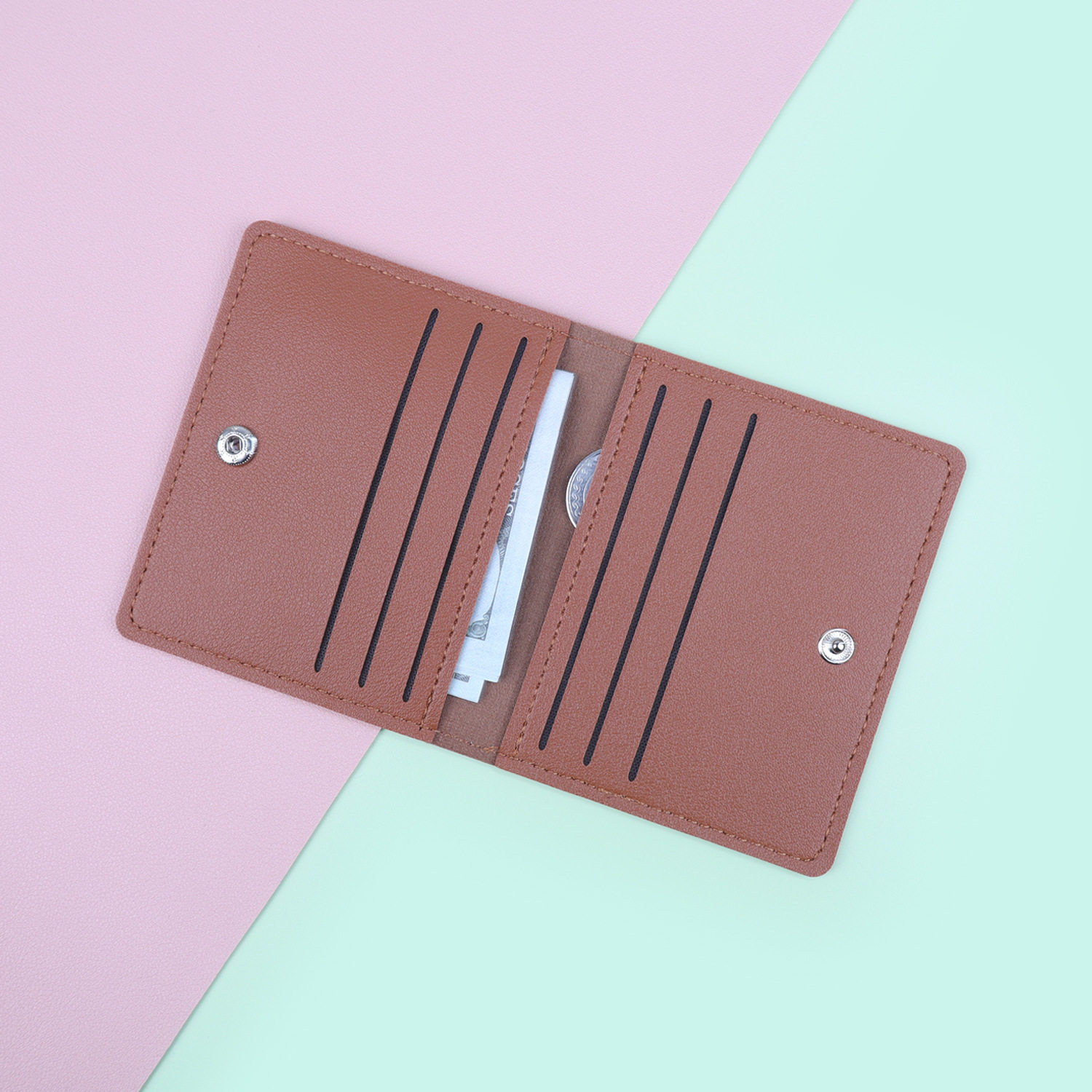 Card Holder, Id Storage Bag, Women's Wallet, Card Holder, Integrated Coin Purse, Ultra-Thin, Compact, Women's Multi-Card Slot Id Bag