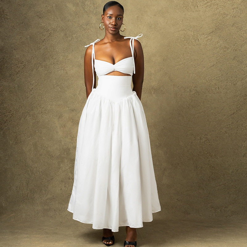 Fashionable Womens Color Block Dress Sleeveless A Line Casual Style Perfect for Summer Events Wholesale Available