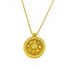 Imitation vietnam gold turnable eight treasure compass pendant necklace women's disc hollow pendant sweater chain wholesale