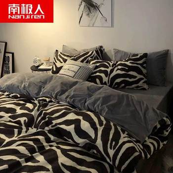 [Antarctic] Four-Piece Student Dormitory Bed Quilt Cover Internet Celebrity Bed Bed Sheets Three-Piece Set Quilt Cover Bedding