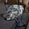 Chinese-Style Retro Ink Painting Floral and Bird Knitted Blanket Sofa Blanket Throw Blanket Bed Blanket Splash-Ink Decorative Air-Conditioning Blanket Nap Blanket Fleece Blanket