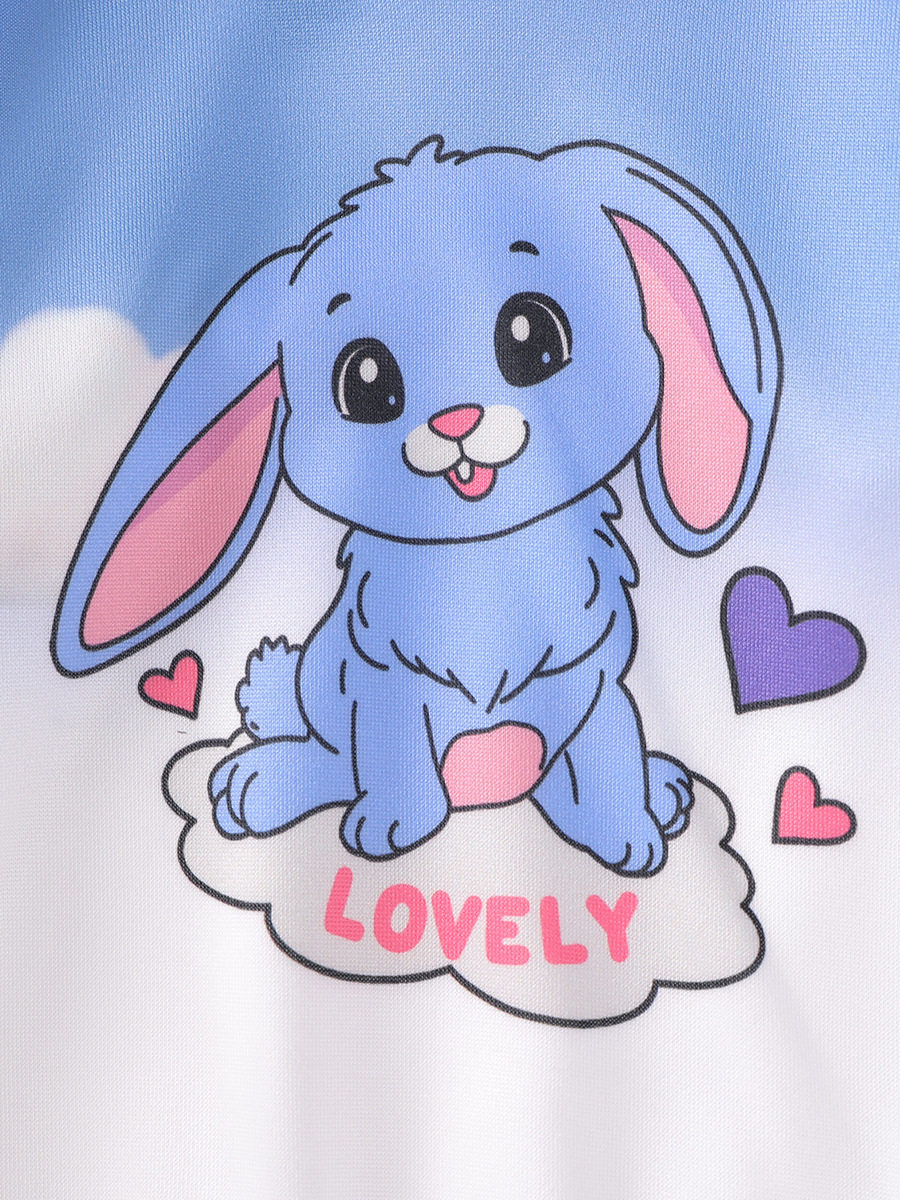 Girls' Cute Hooded Set, Autumn Fleece-Lined Kids' Outfit