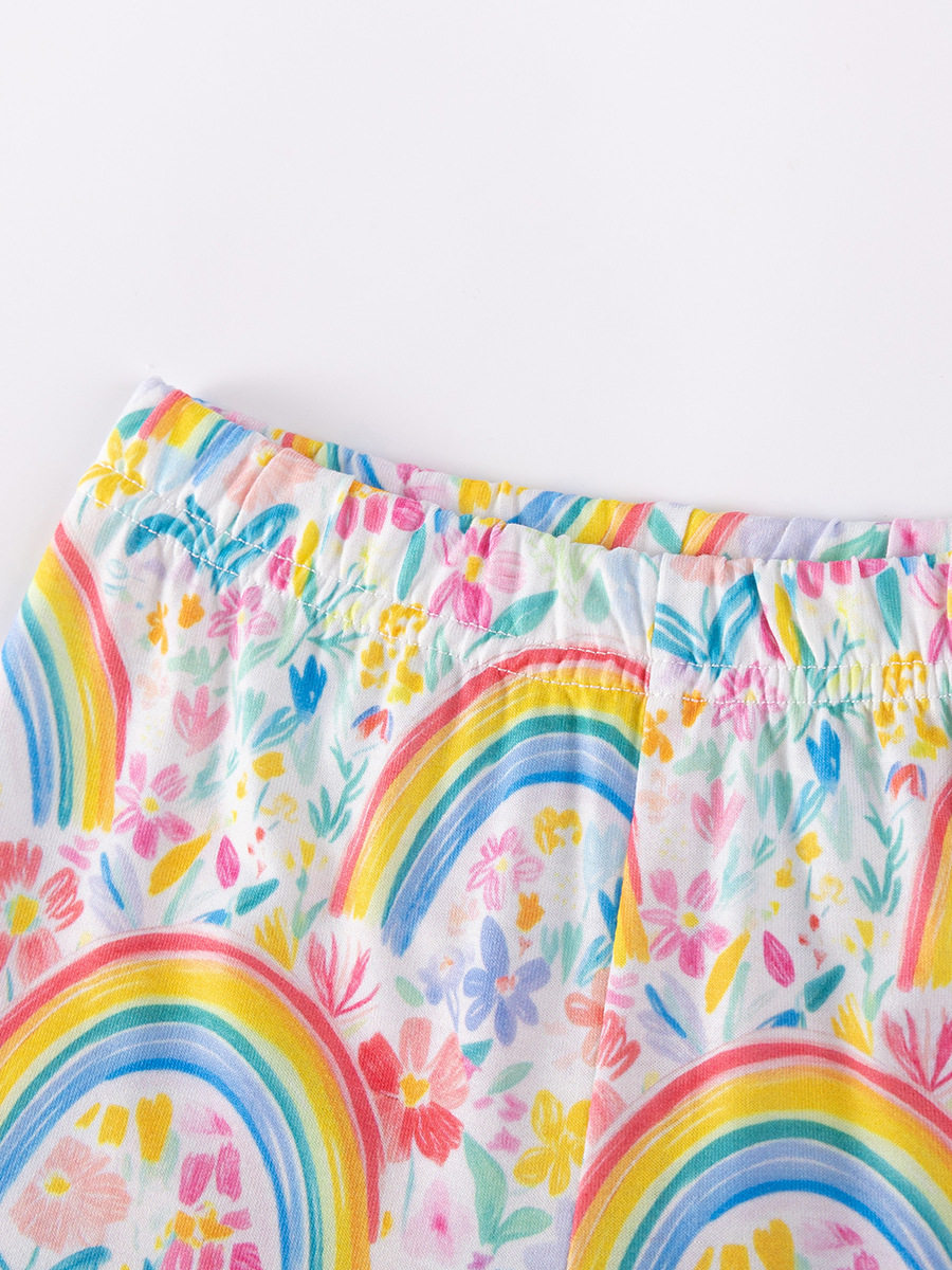 Summer Girls' Set, Cute Floral Baby Kids' Clothing, Short-sleeve Kids' 2-piece Outfit