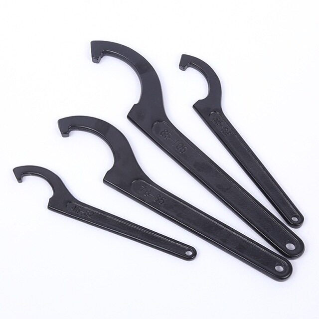 勾头月牙减震水电工维修勾型 圆螺母侧面孔家用水表盖扳手扳子