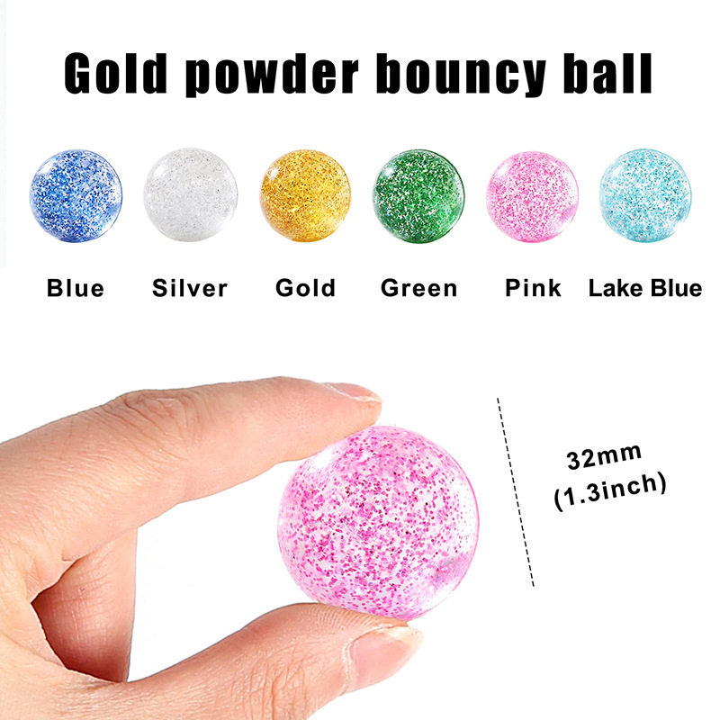 27MM Elastic Ball Transparent Fine Powder Elastic Ball Floating | Children's Toy Elastic Jumping Ball Gashapon Blind Box