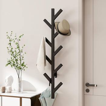 Cross-Border Industrial Style Wall-Mounted Clothes Rack, Home Clothing Store Coat Rack Manufacturer, Sundries Rack Wholesale, Plus Size Black and White