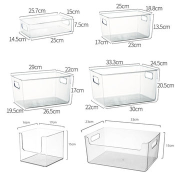 Transparent Book Storage Box Storage Box Book Storage Box Basket Book Rack Snacks Toys Clothes Cosmetics Sundries