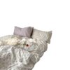 ins Korean Style Fresh Style 60 Cotton Four-Piece Set Floral Pastoral Style Cotton Quilt Cover Bed Cover 3-Piece Set 4
