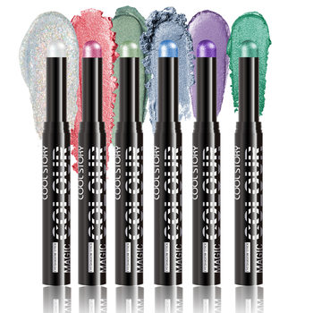 Eyeshadow Stick suit 6 Color Combination One-touch Molding Sleeping Silkworm Lazy Eyeshadow Stick Fine Flash Pearlescent Highlight Eyeshadow Cross-border