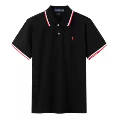 Summer Original Standard Paul Pony Standard Men's Short-sleeved Polo Shirt Pure Cotton Lapel Casual Short-sleeved T-shirt Men's Colorblock Collar