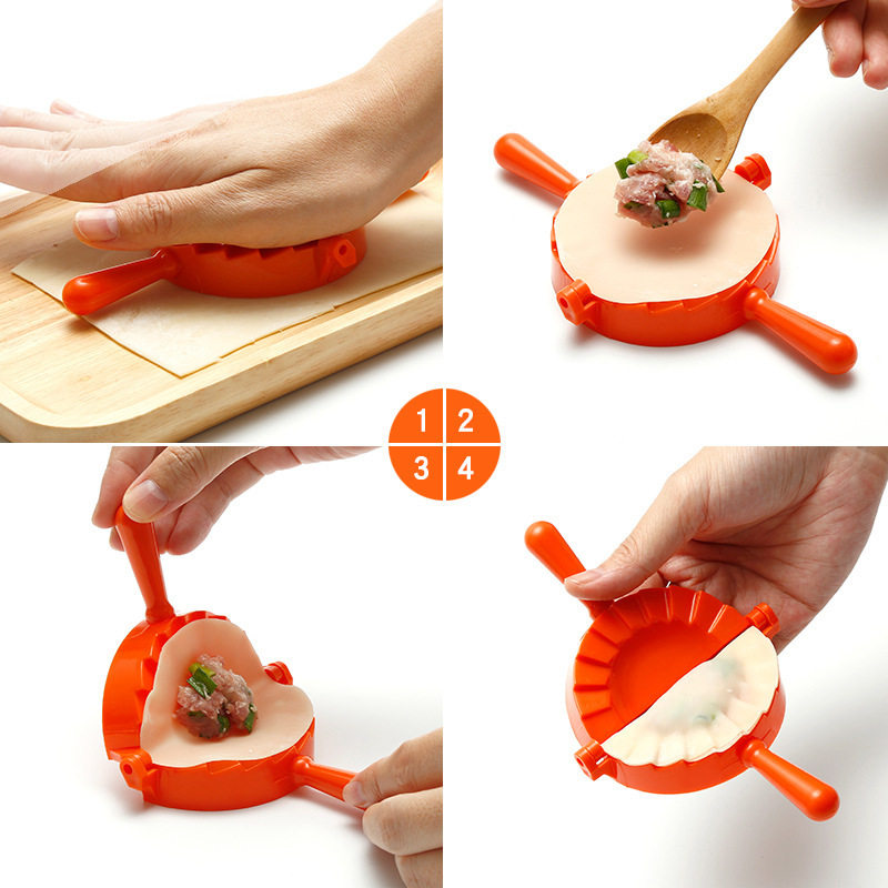 Spot Plastic Heart-Shaped Plastic Dumpling Mold Huaxing Dumpling Making Utensils Home Kitchen DIY Dumpling Making Machine