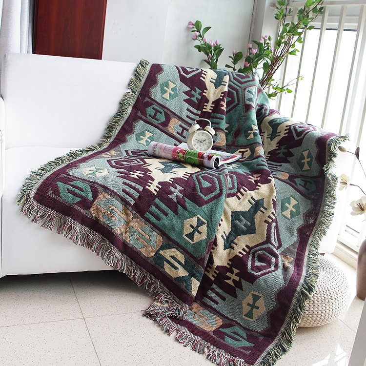 Foreign Trade Original Single Thickeneded Non-Slip Sofa Blanket Sofa Towel/Set Sofa Cover/Cushion American Single Double Three Person Thread Blanket