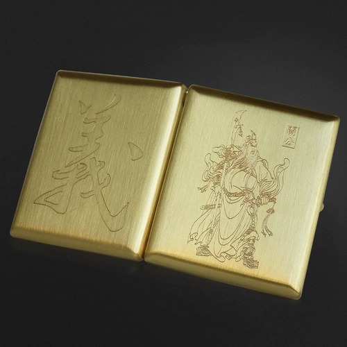 Медный портативный ультратонкий портсигар, ретро подарочная коробка, подарок на день рождения