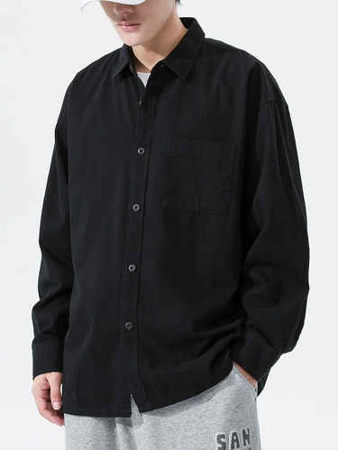 Хлопковая рабочая осенняя рубашка, японский дизайнерский лонгслив, элитная куртка для влюбленных