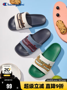 Champion название шлепанцы лето тенденция Slide League 1 слово тащить песчаный пляж сандалии вышивка