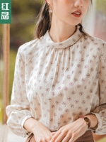 红念 Лонгслив, ретро небольшая дизайнерская рубашка, осенний, 2020, французский стиль