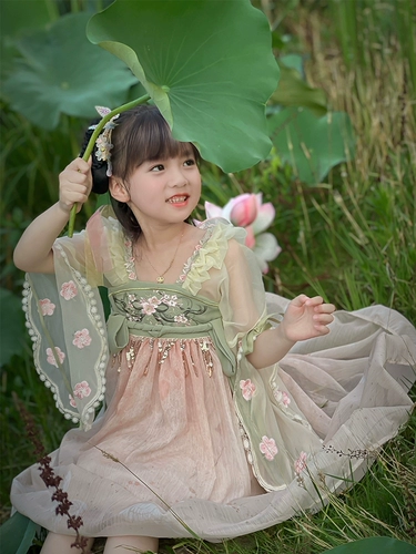 Наряд маленькой принцессы, летнее платье, детская летняя юбка, китайский стиль