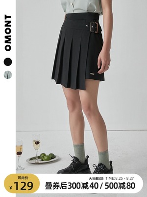 taobao agent omont Retro summer mini-skirt, pleated skirt, high waist, A-line