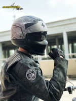 Шлем, зимний мотоцикл, ретро полушлем, США, скорпион