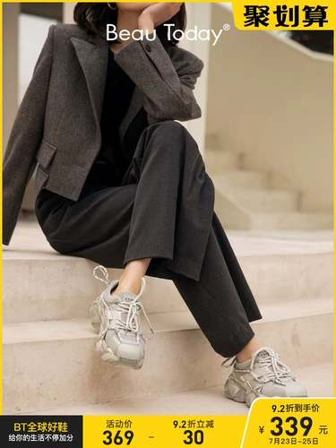 BeauToday Tide, демисезонная спортивная обувь на платформе, из натуральной кожи