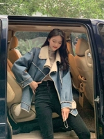 Джинсовая куртка, модный топ, 2020, в корейском стиле, свободный крой, яркий броский стиль