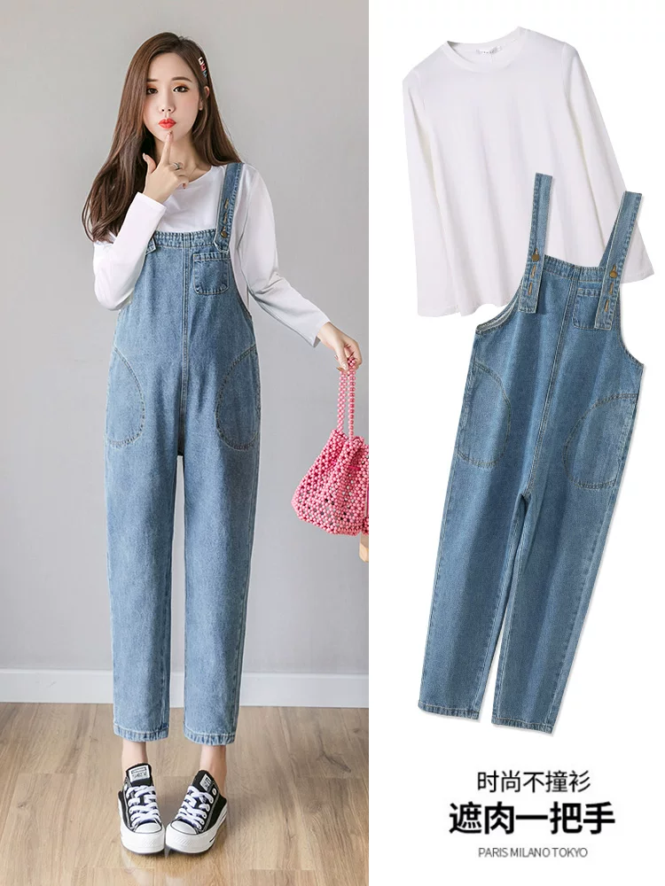 Летние тонкие брюки, деним модный overall, летняя одежда, свободный крой