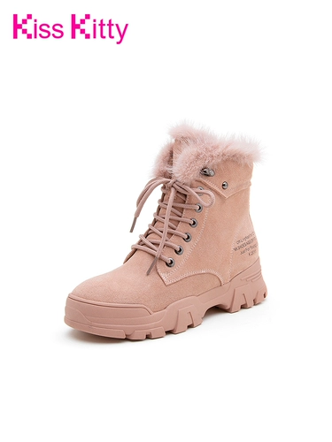 Kiss Kitty Martens, розовая униформа медсестры, зимние утепленные удерживающие тепло короткие сапоги для отдыха, 2020