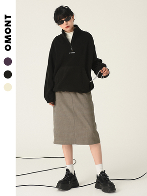 taobao agent omont Tide, retro velvet sweatshirt, jacket, long sleeve