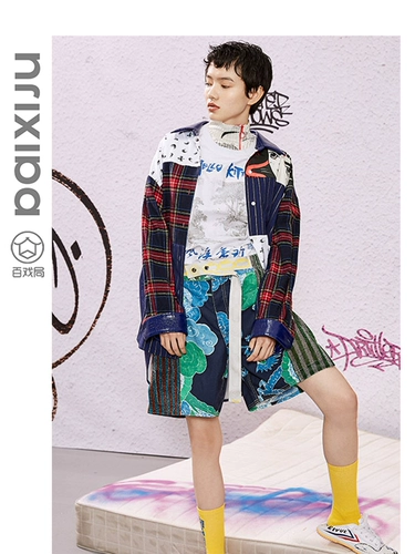 Полосатая клетчатая рубашка плотный вентилятор Mukzin Nezha Оригинальный дизайн сплайден