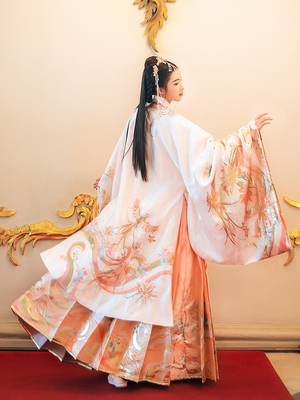 taobao agent 汉尚华莲 Fenglai Chao Chaosheng Hanfu Women's Autumn and Winter Phoenix Weaving Golden Crane Dark Patriotic Bright Wind Selling will not make up for it