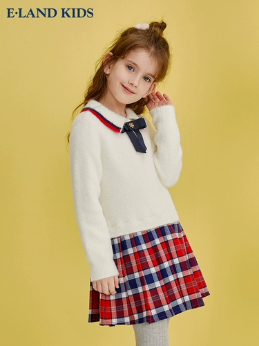 Elandkids Одевание детской одежды 2020 Осень и Зимнее Новый продукт Девушка Принцесса милая колледж Fengmao