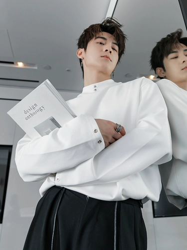 CHICERRO Цветной универсальный лонгслив, свободный крой, высокий воротник