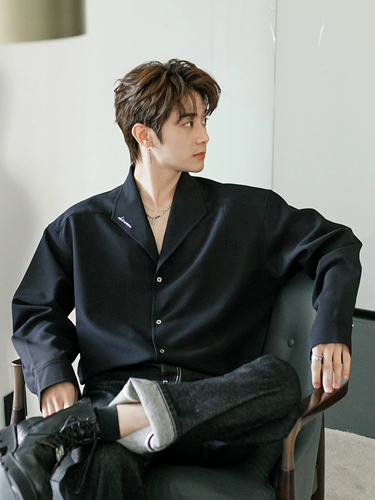 CHICERRO Весенняя бордовая рубашка, изысканный стиль