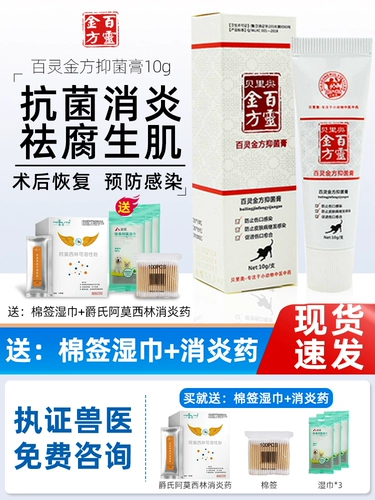 Поручение золотого клыка бактербиноскопия ПЭТ -собака Бейт Воспаление раны Заживление кошки и кобактерий кошачьи мохи анти -инфляционные внешние лекарства
