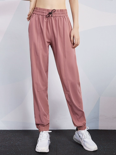 Штаны, дорожные леггинсы, комбинезон для спортзала, осенние, свободный крой, для бега, высокая талия